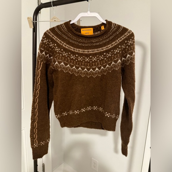 Guest In Residence Cloud Chalet Crew Sweater in Chestnut Combo - Picture 5 of 7